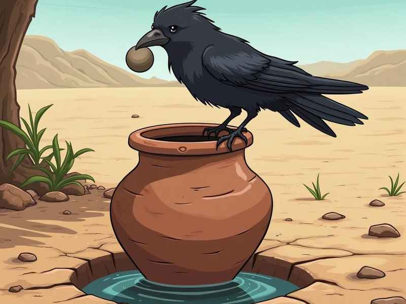 少儿故事乌鸦喝水（少儿故事乌鸦喝水图片）