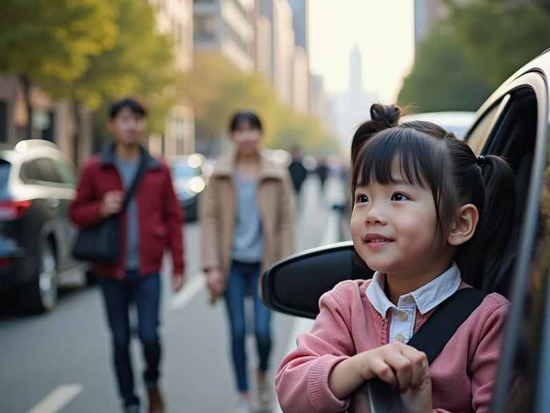 接送小孩的图片 接送小孩的说说图片
