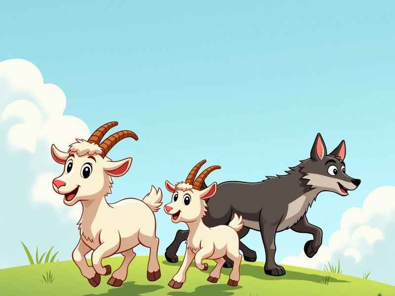 狼和三只羊的故事，狼和三只羊的故事原文