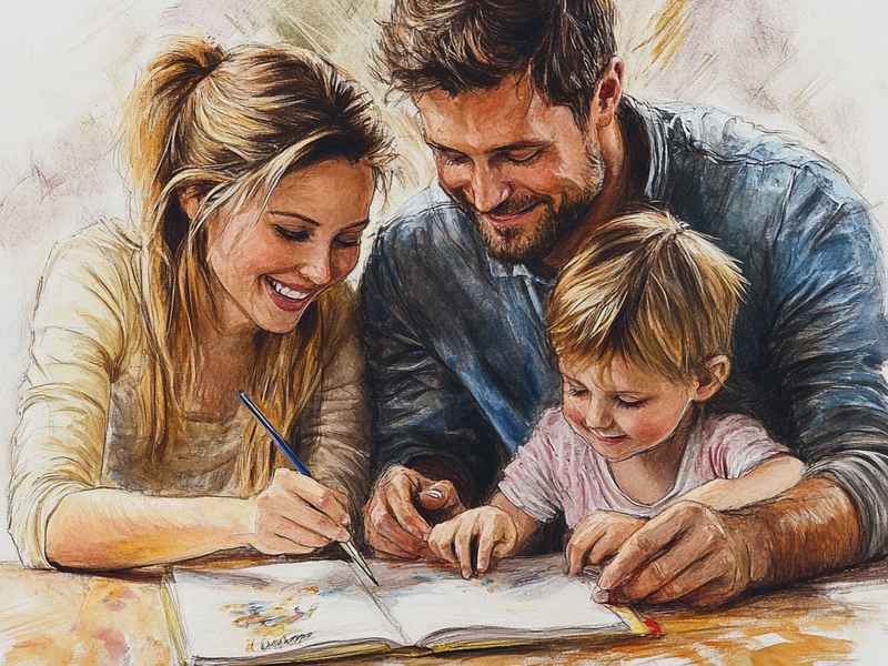 家庭相册怎么画大全 - 家庭相册怎么画大全简单