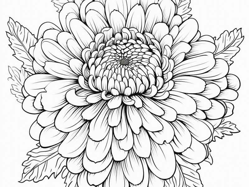 菊花儿童简笔画、儿童菊花的画法简笔画