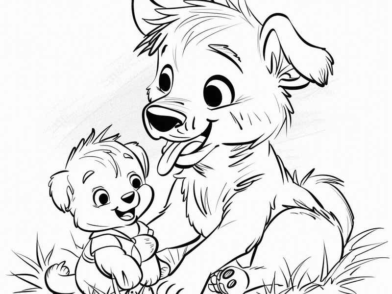 狗妈妈给小狗讲故事看图写话，狗妈妈给小狗讲故事看图写话怎么写