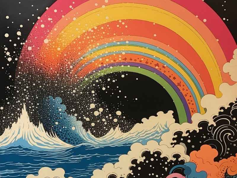 浪花的儿童画，浪花的儿童画怎么画