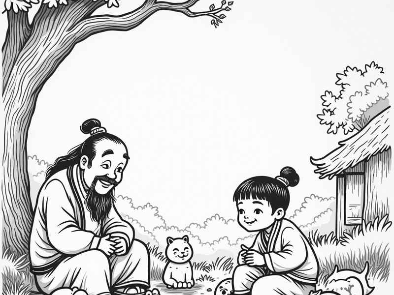 民间故事连环画儿童简笔画 - 民间故事连环画10张简笔画