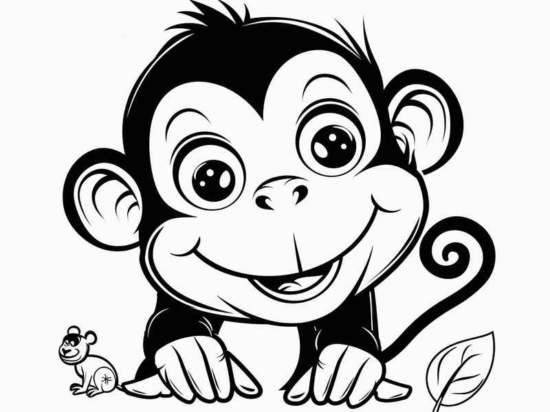 猴子儿童画 猴子儿童画 简笔画