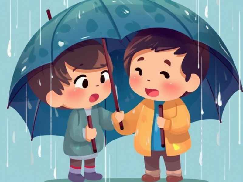 简单的儿童故事借你一把伞、幼儿故事借你一把伞