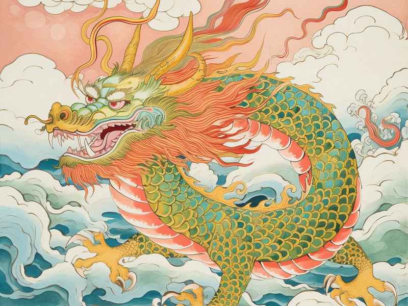 二年级龙的成语故事绘画（二年级龙的成语故事绘画教案）