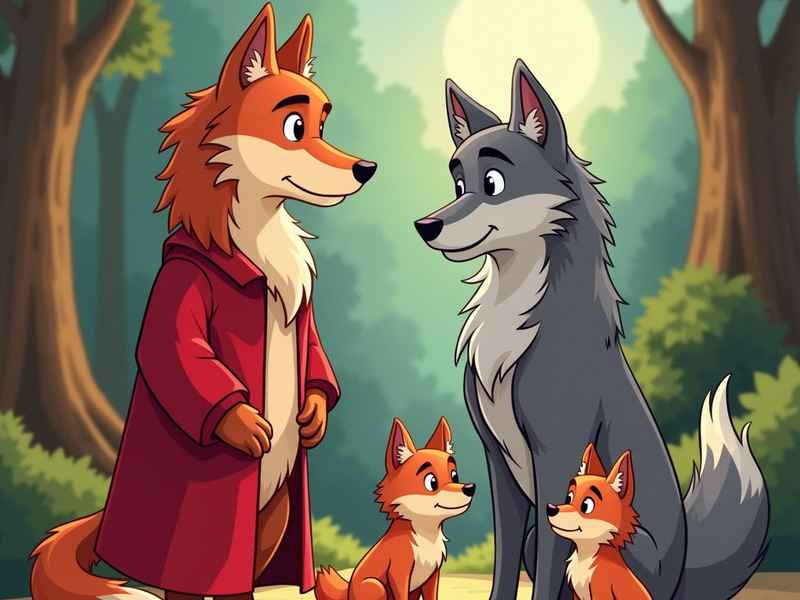 狡猾的大灰狼故事，大灰狼和狡猾的狐狸的故事