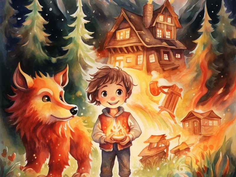 故事书儿童着火了、火灾故事幼儿