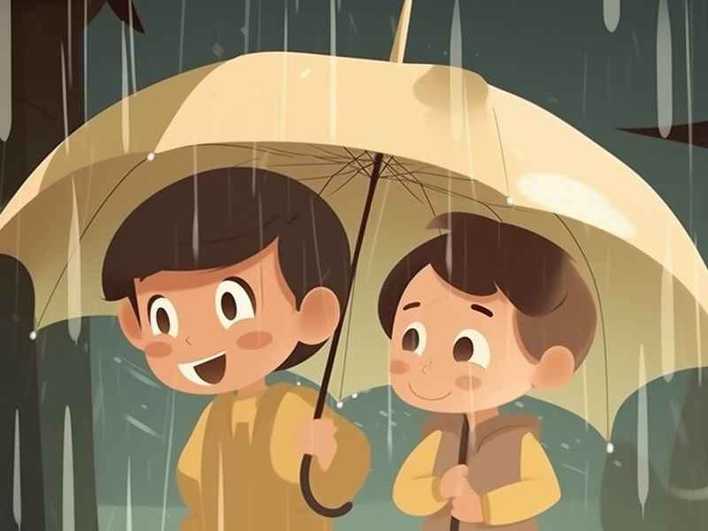 奇妙的雨伞绘本故事、奇妙的雨伞绘本故事图片