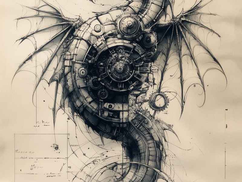 机械龙的画、机械龙的画法怎么画