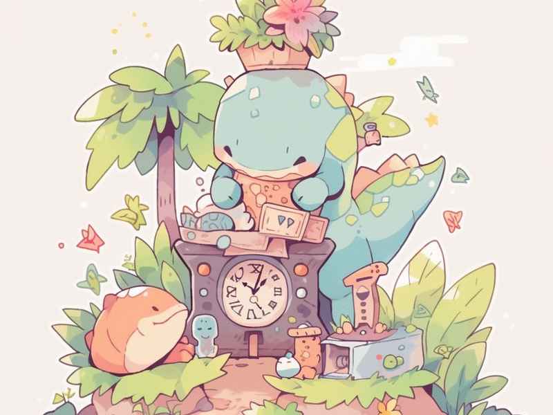 恐龙闹钟简笔画（恐龙闹钟简笔画怎么画）