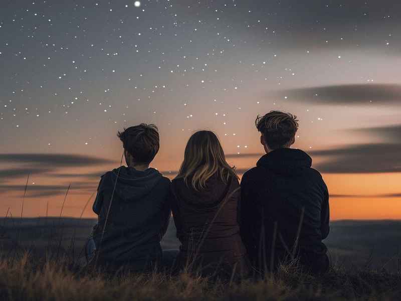 三颗星星 - 北极星旁边的三颗星星