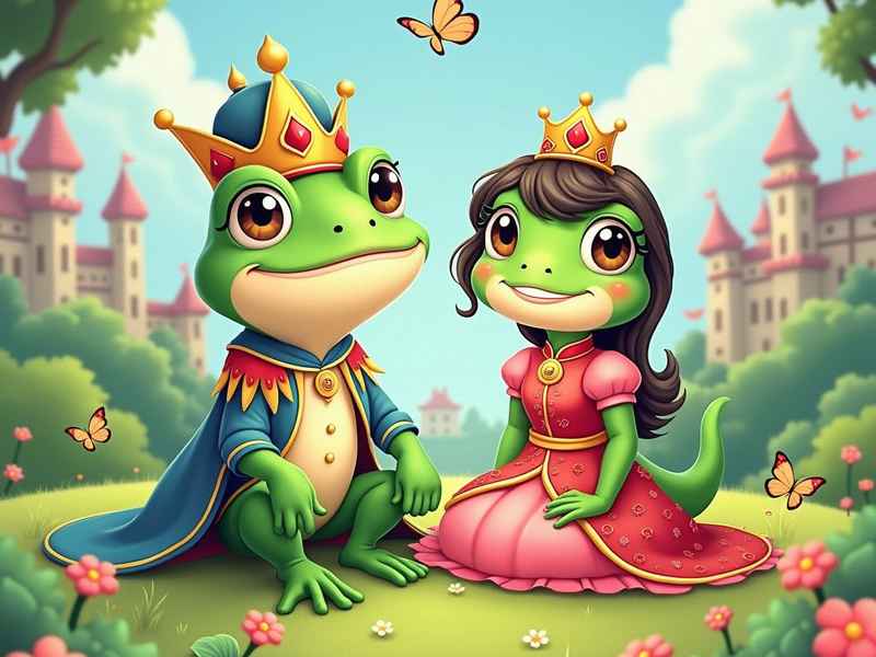 格林童话青蛙王子儿童画 - 格林童话里的青蛙王子的画