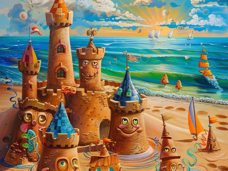 沙滩的故事，沙滩的故事怎么写