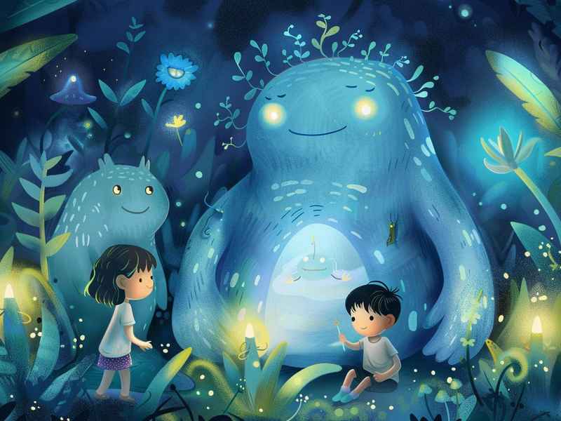 山洞有怪物的儿童故事、山洞里的大怪兽的故事
