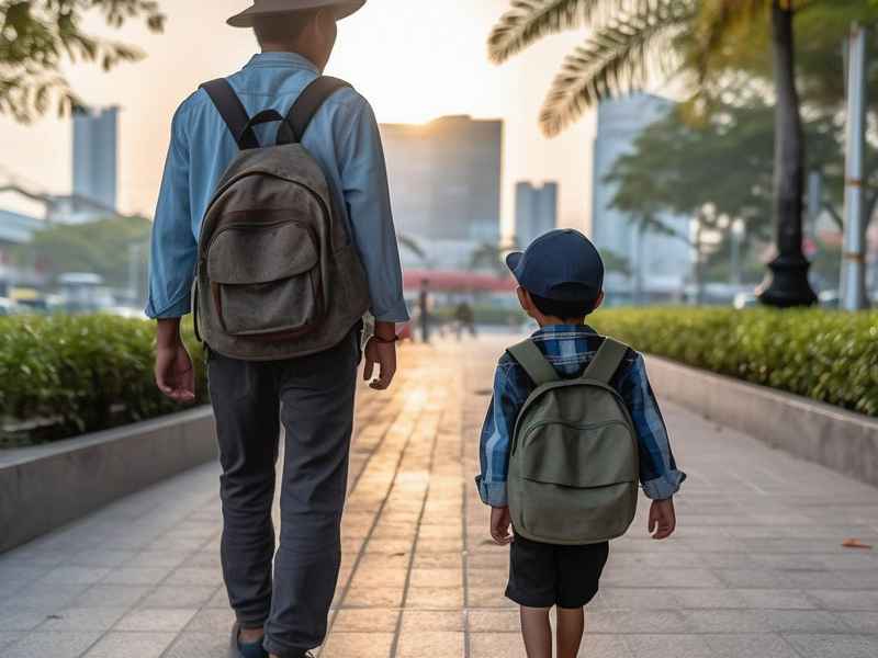 接送娃儿；接送娃儿上下学说说