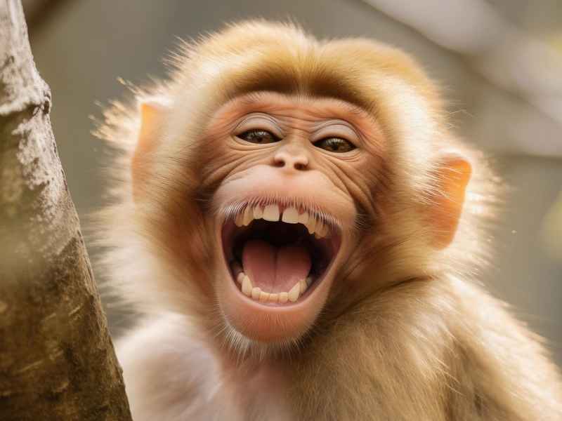 母猴痛哭照片走红，母猴子照片