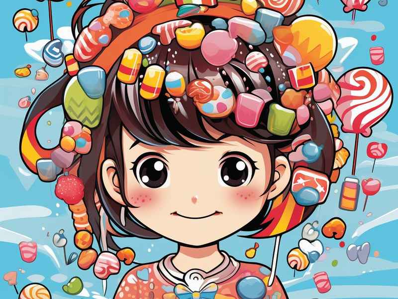 拿糖果的故事儿童画 - 拿糖果的小孩的故事