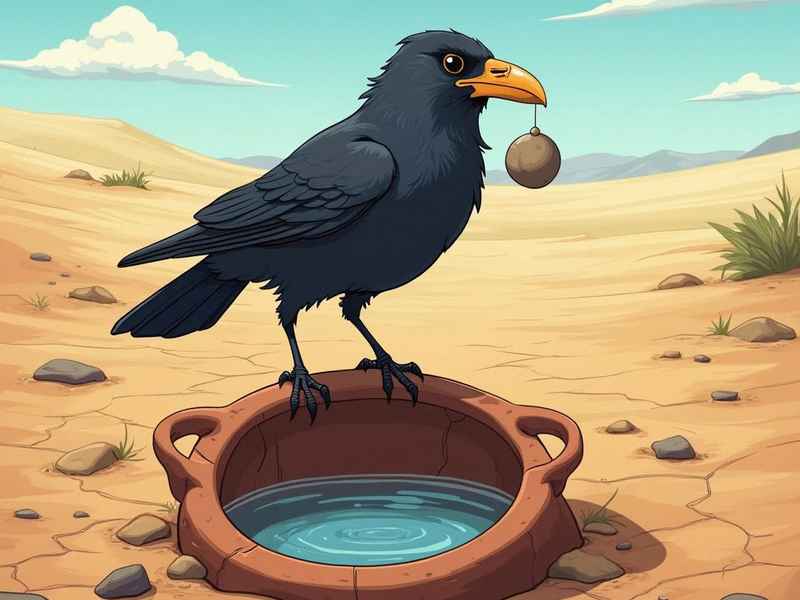 少儿故事乌鸦喝水（少儿故事乌鸦喝水图片）
