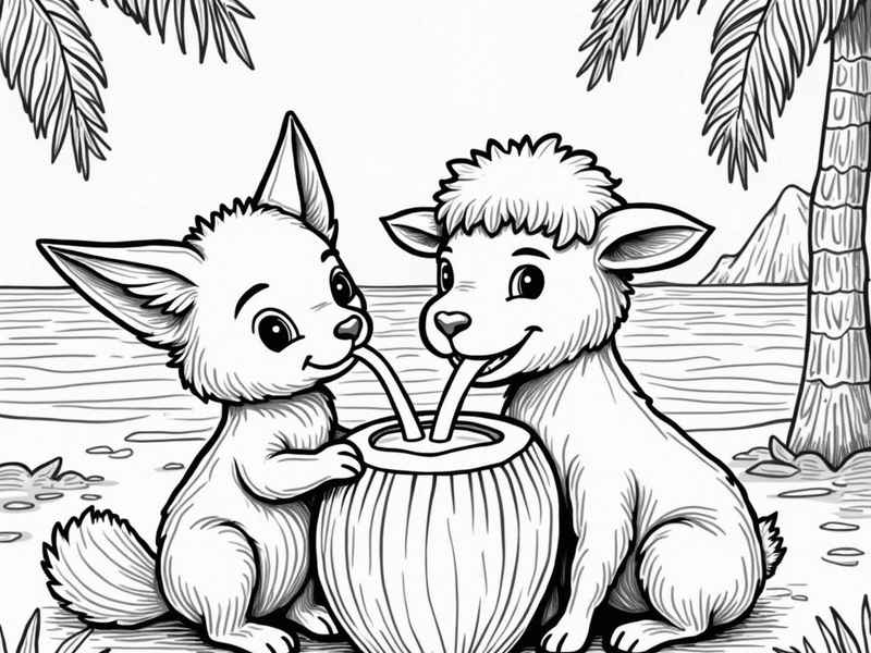 可打印儿童填色故事书 - 可打印的故事填色绘本简单