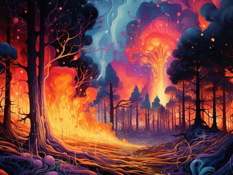 森林火灾的动画片的故事 森林火灾的动画照片