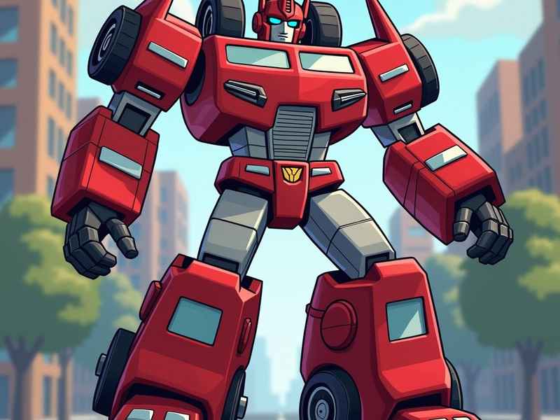 汽车人儿童故事；儿童汽车人简笔画