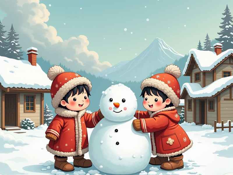 关于堆雪人的儿童故事 关于堆雪人的儿童画 关于堆雪人的儿童故事 关于堆雪人的儿童画