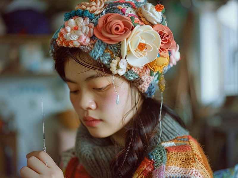 毛线儿童帽子、儿童毛线帽子怎么打