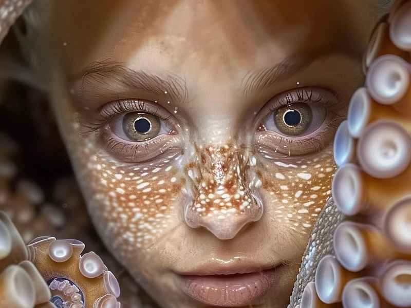 拟态章鱼变成美女，拟态章鱼变成美女视频