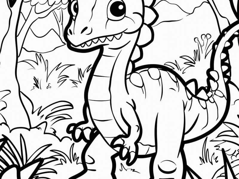 可打印儿童涂色恐龙，可打印的儿童涂色画恐龙