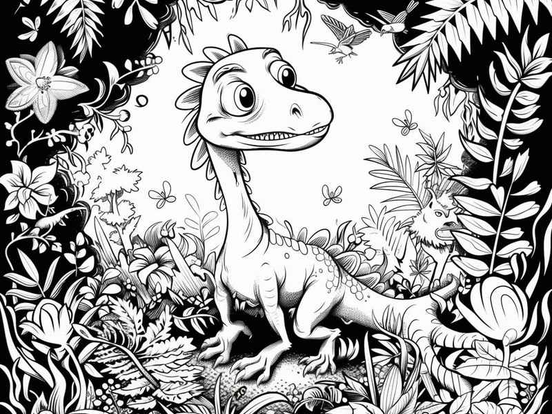 可打印儿童涂色恐龙，可打印的儿童涂色画恐龙