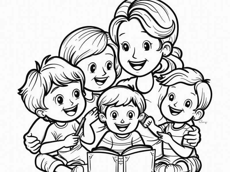 家庭故事图片 家庭故事图片简笔画