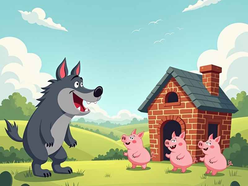 三只小猪绘本故事、三只小猪绘本故事图片