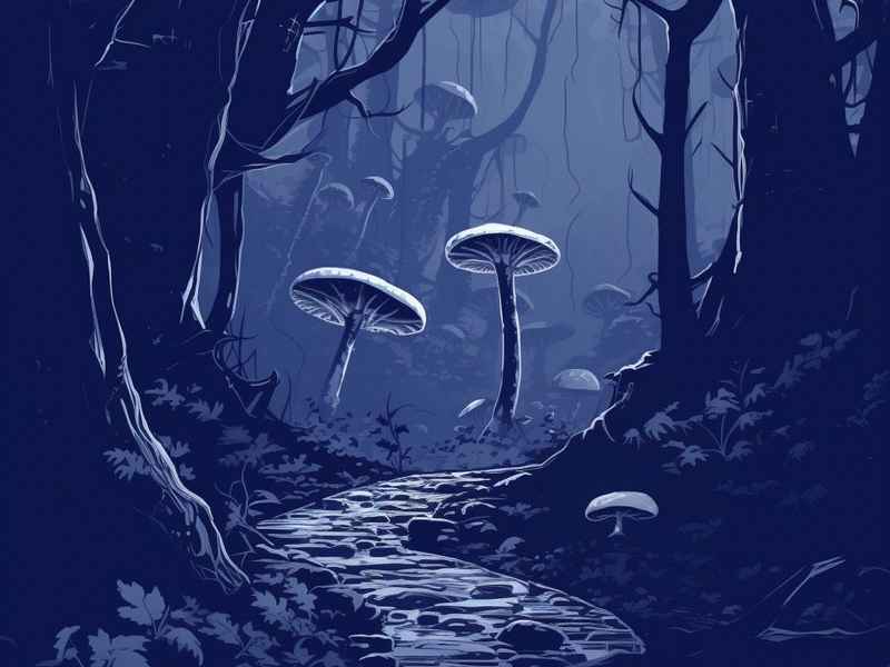 蓝色的蘑菇故事 蓝色的蘑菇故事图片