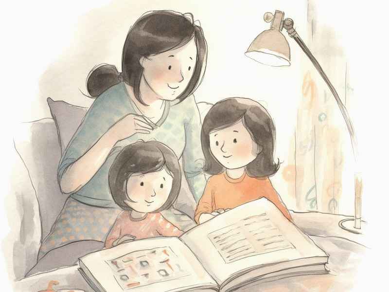 妈妈给我讲故事儿童画 - 妈妈给我讲故事画画