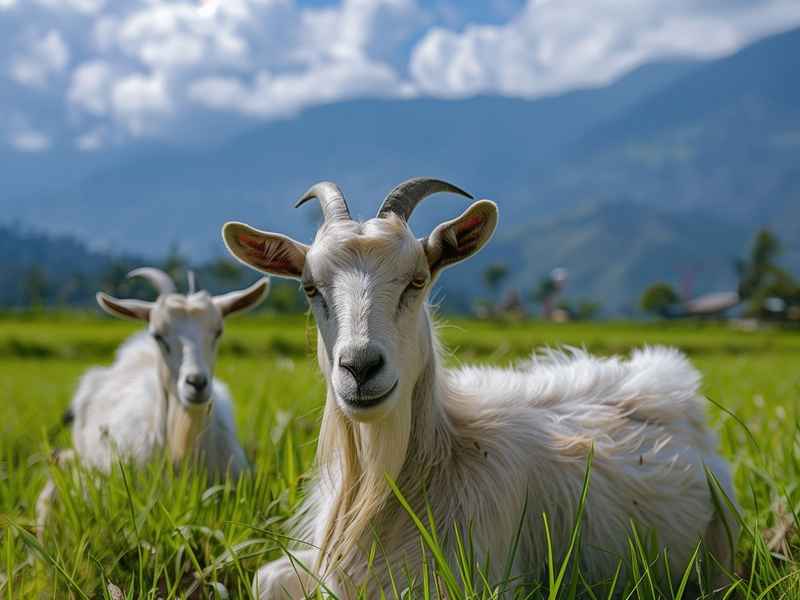 山羊在山坡上吃草（山羊在山坡上吃草视频）