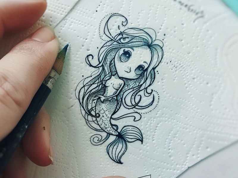 美人鱼儿童简笔画；美人鱼儿童画 简笔画 漂亮 简单