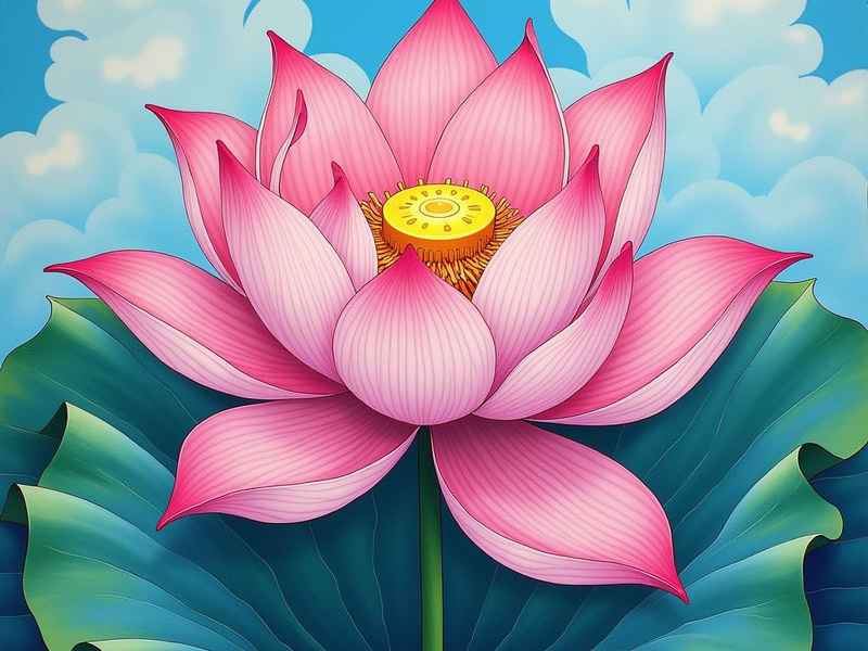 荷花儿童画画图片大全、儿童荷花绘画图片大全 小学