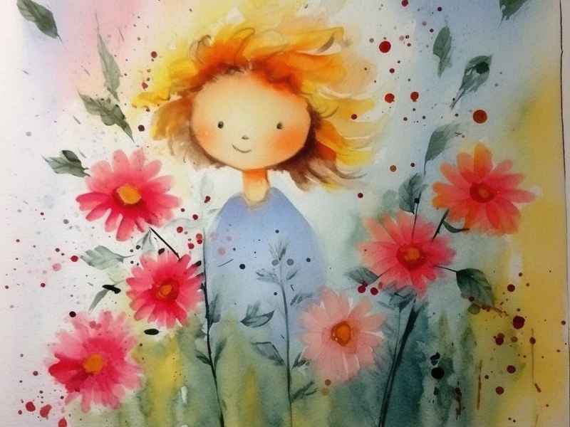 荷花儿童创意画作品 - 荷花儿童创意画作品简介