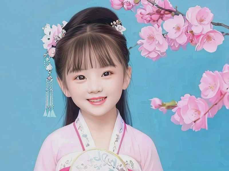 青花瓷儿童扇子舞完整版 少儿儿童古典舞青花瓷扇子舞