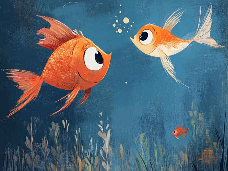 故事 鱼；故事 鱼儿鱼儿快上钩没有大的小的也将就