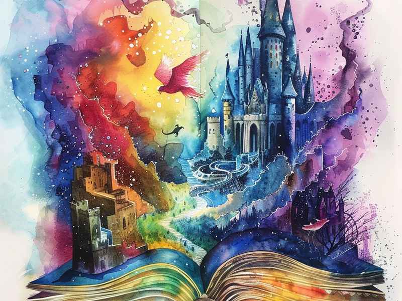 故事书水粉画 故事书水粉画图片大全