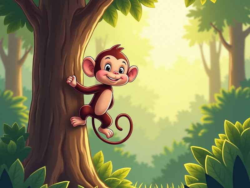 猴子学爬树的故事（小猴子学爬树的故事）