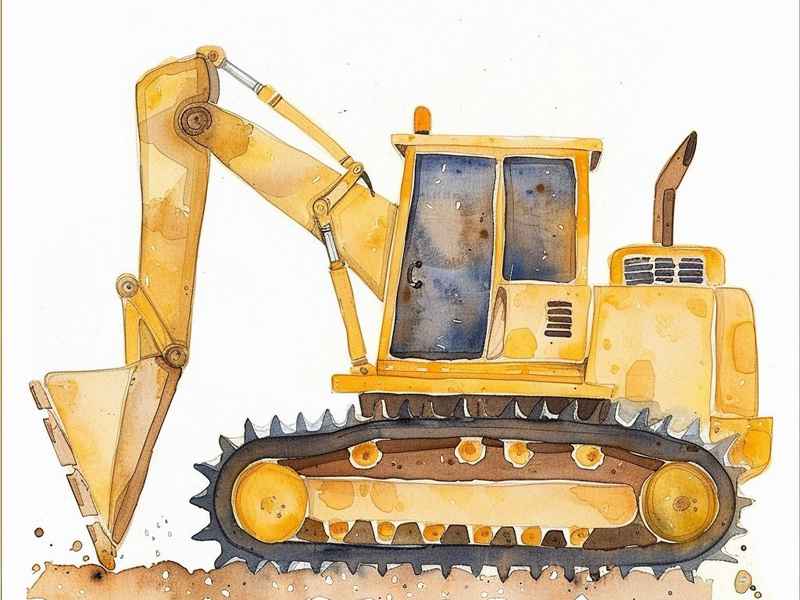 工程车儿童简笔画 - 儿童简笔画大全工程车