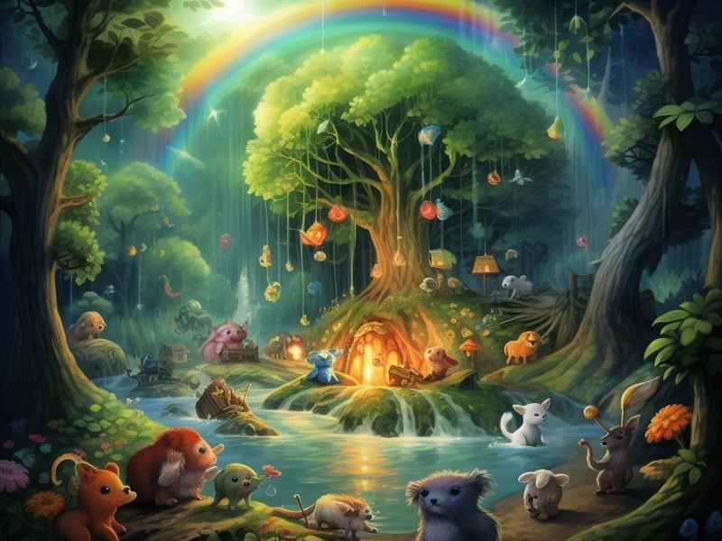 森林的故事绘画（森林里的故事绘画）