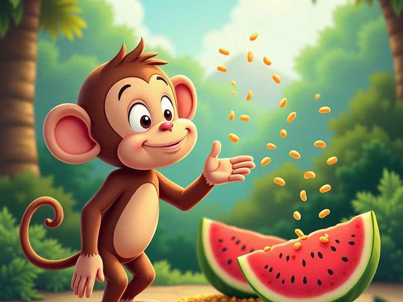 猴吃西瓜故事稿（猴吃西瓜故事稿50字）