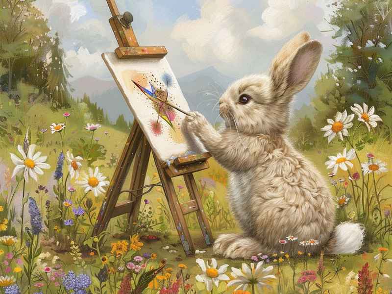 关于兔子的故事绘画（关于兔子的故事绘画作品）