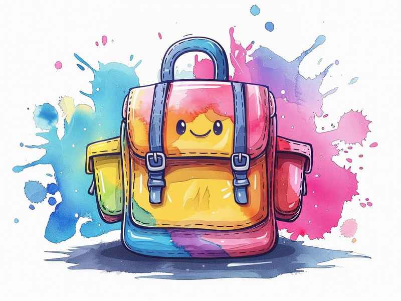 六一儿童节小品两个书包的故事；两个书包的简笔画