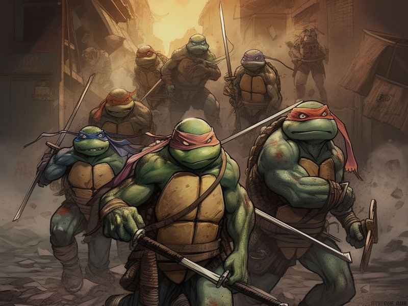 忍者神龟简笔画儿童 忍者神龟简笔画儿童版